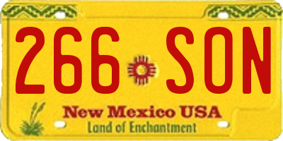NM license plate 266SON