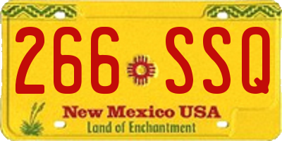 NM license plate 266SSQ
