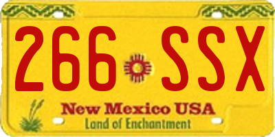 NM license plate 266SSX