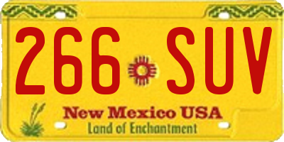 NM license plate 266SUV