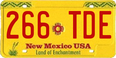 NM license plate 266TDE