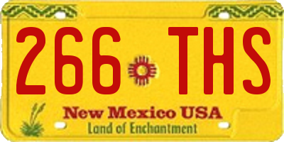 NM license plate 266THS