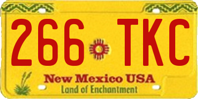 NM license plate 266TKC