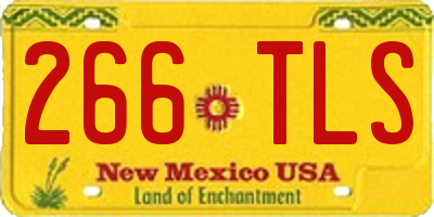 NM license plate 266TLS