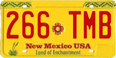 NM license plate 266TMB