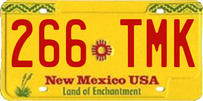 NM license plate 266TMK