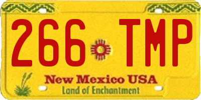 NM license plate 266TMP