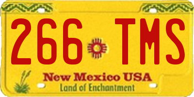NM license plate 266TMS
