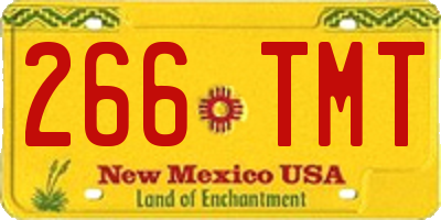 NM license plate 266TMT
