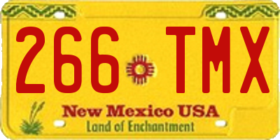 NM license plate 266TMX