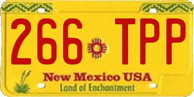 NM license plate 266TPP