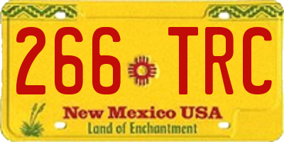NM license plate 266TRC