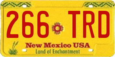 NM license plate 266TRD