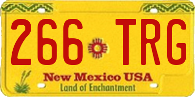 NM license plate 266TRG