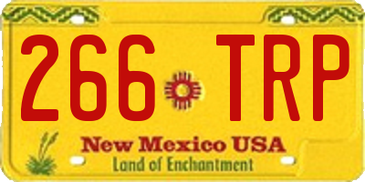 NM license plate 266TRP
