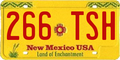 NM license plate 266TSH