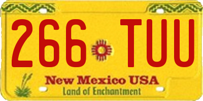 NM license plate 266TUU