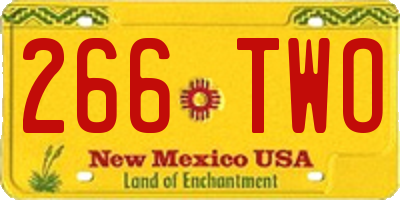 NM license plate 266TWO