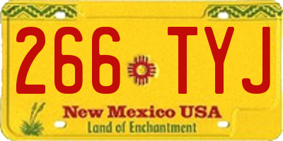 NM license plate 266TYJ