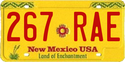 NM license plate 267RAE