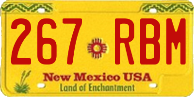 NM license plate 267RBM