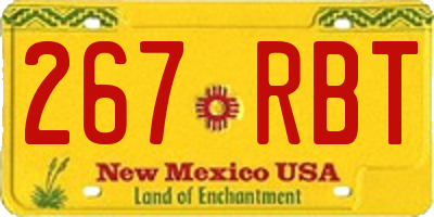NM license plate 267RBT