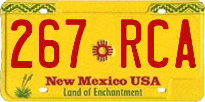 NM license plate 267RCA