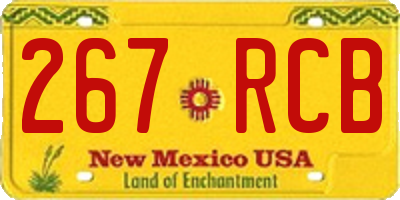 NM license plate 267RCB