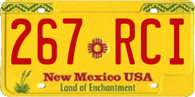 NM license plate 267RCI