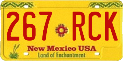 NM license plate 267RCK