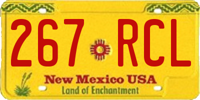 NM license plate 267RCL