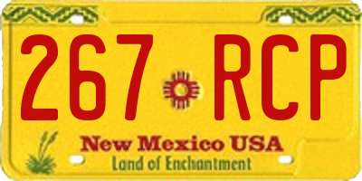 NM license plate 267RCP