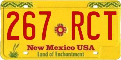 NM license plate 267RCT
