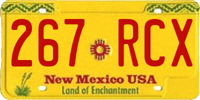 NM license plate 267RCX