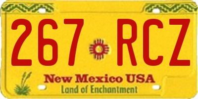 NM license plate 267RCZ
