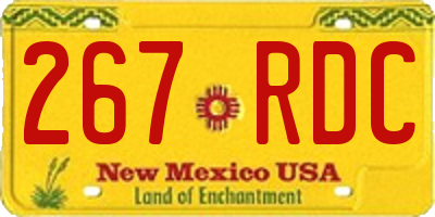 NM license plate 267RDC