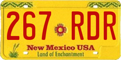 NM license plate 267RDR