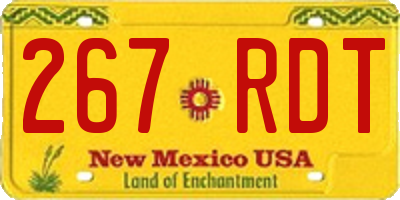 NM license plate 267RDT