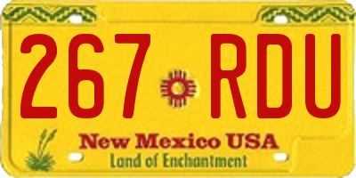 NM license plate 267RDU