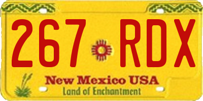 NM license plate 267RDX