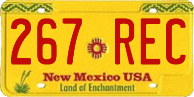NM license plate 267REC