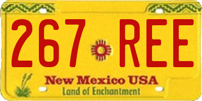 NM license plate 267REE