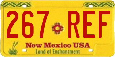 NM license plate 267REF