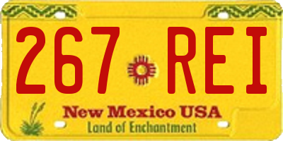 NM license plate 267REI