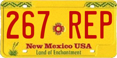 NM license plate 267REP