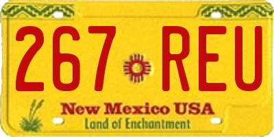 NM license plate 267REU