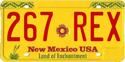 NM license plate 267REX