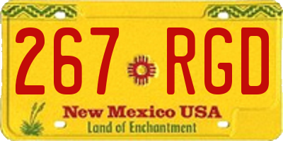 NM license plate 267RGD