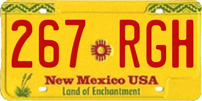 NM license plate 267RGH