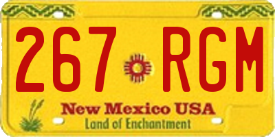 NM license plate 267RGM